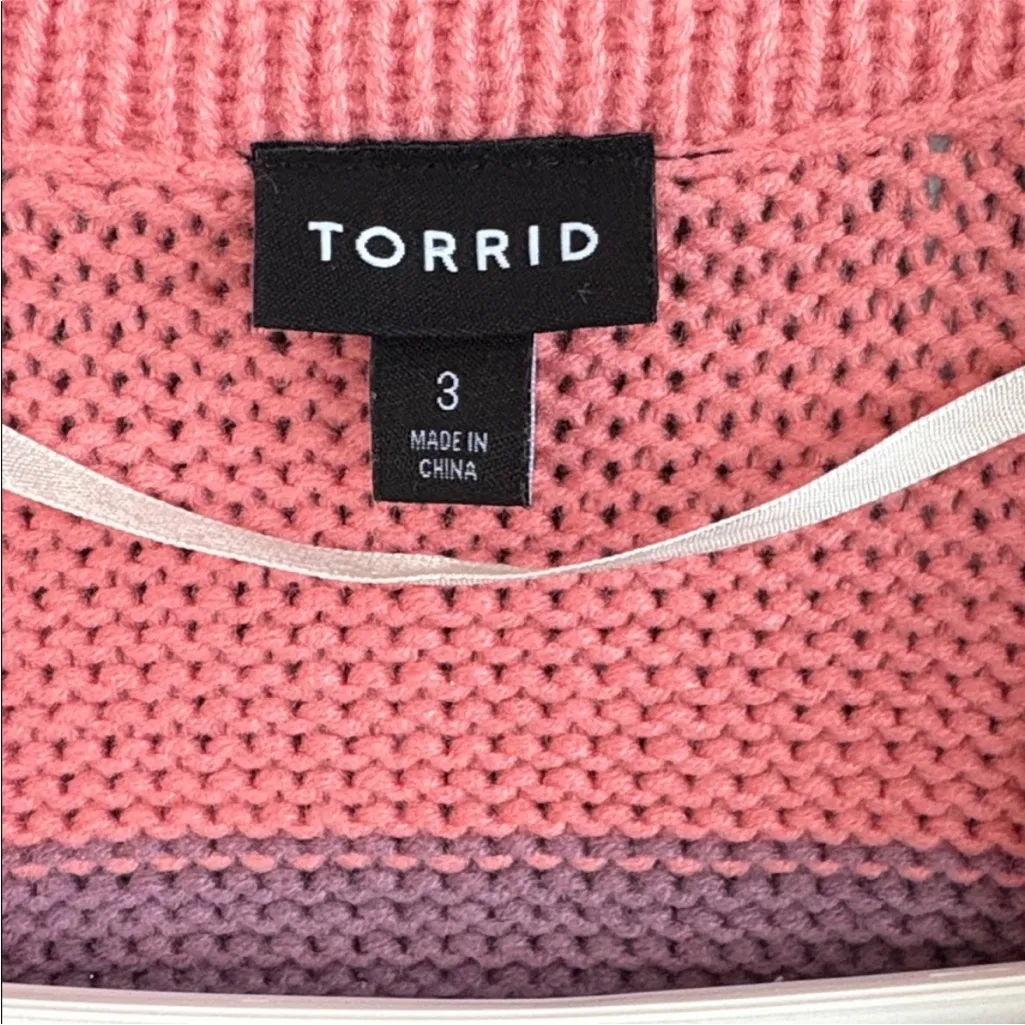 EUC Torrid Striped Open Front Long Line Cardigan Size 3X - Image 5