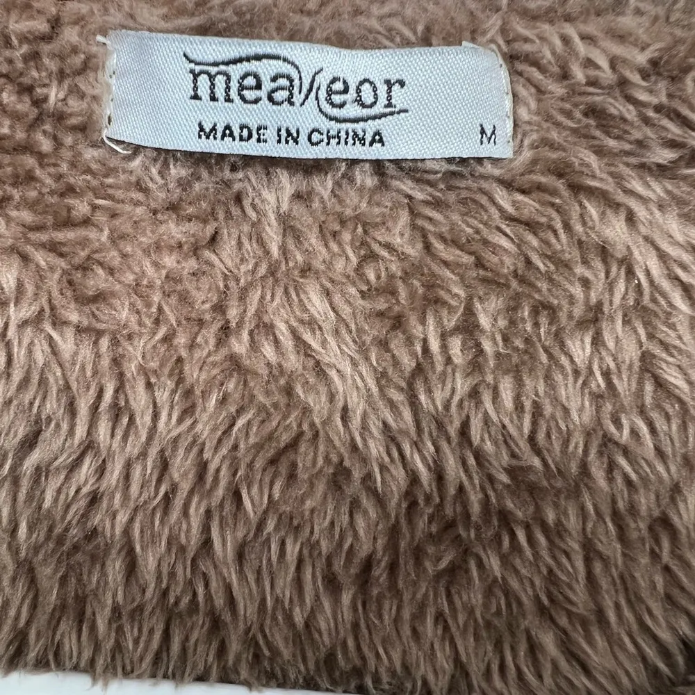 Meaveor army green olive faux fur lined hood M coat adjustable waist soft shell Size M - Image 8