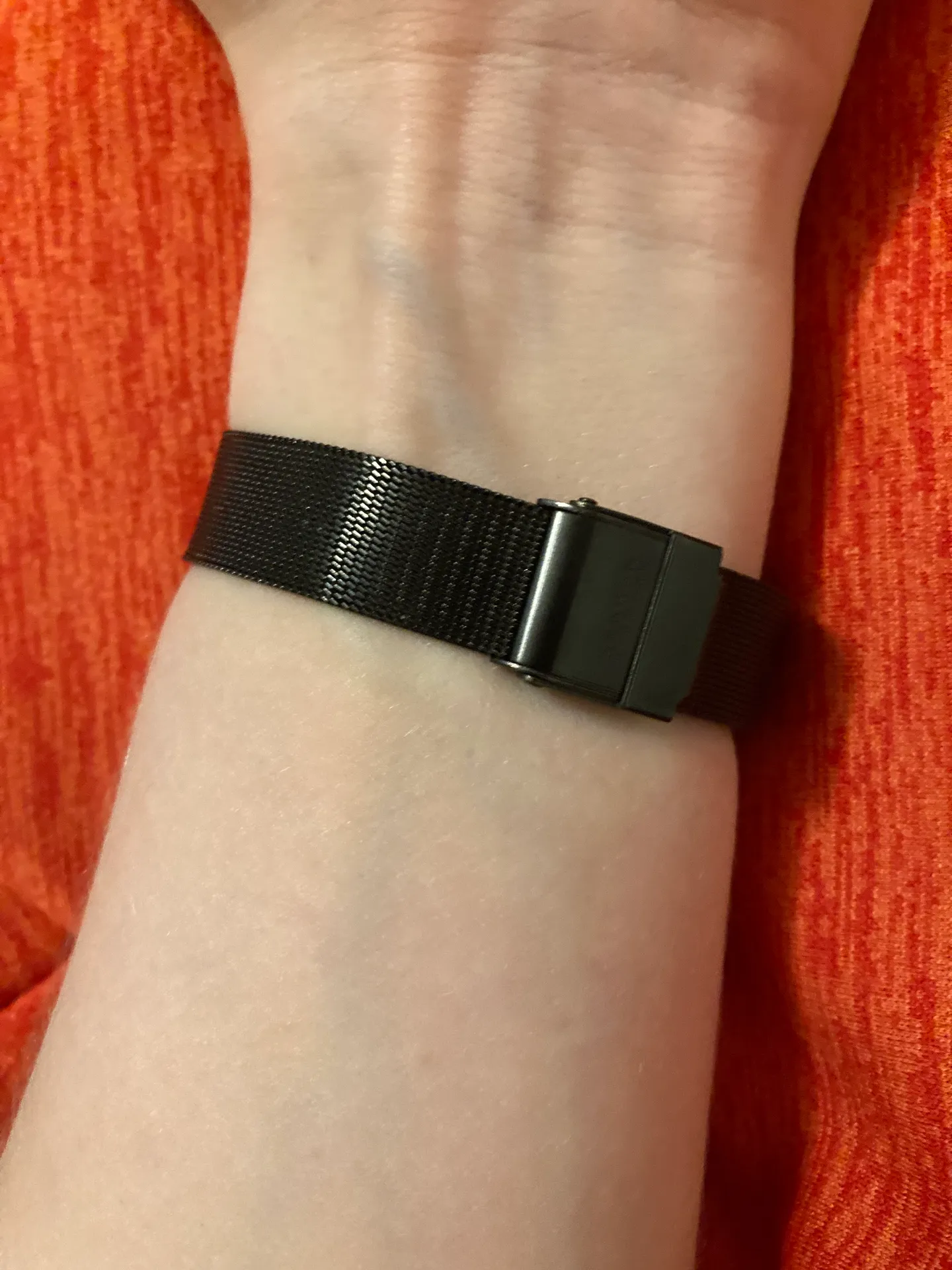 Woman’s stainless steel and diamond  watch color black - Image 2