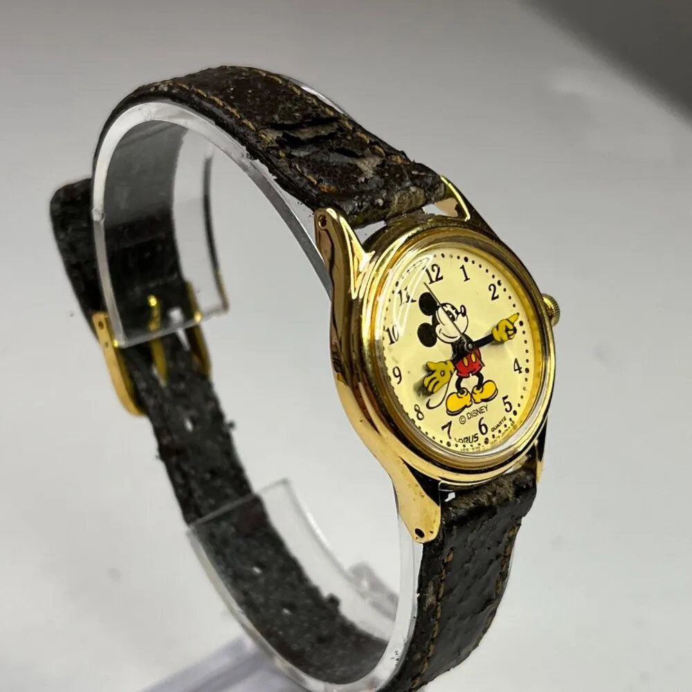 Vintage Lorus Disney Mickey Mouse Quartz Watch With Gold - Image 4