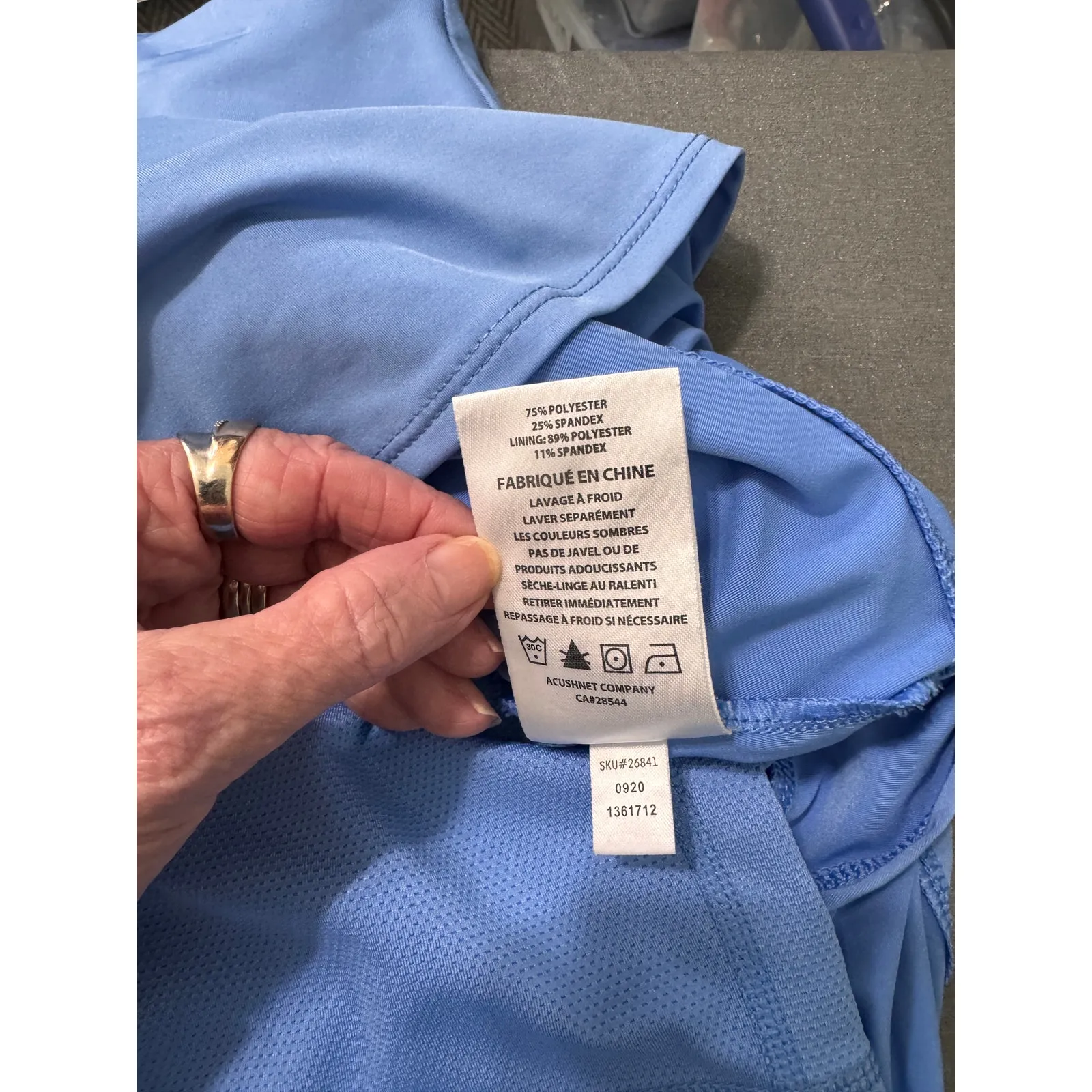 FootJoy Blue Performance Golf Skort Layered Active Skirt Size L - Image 9