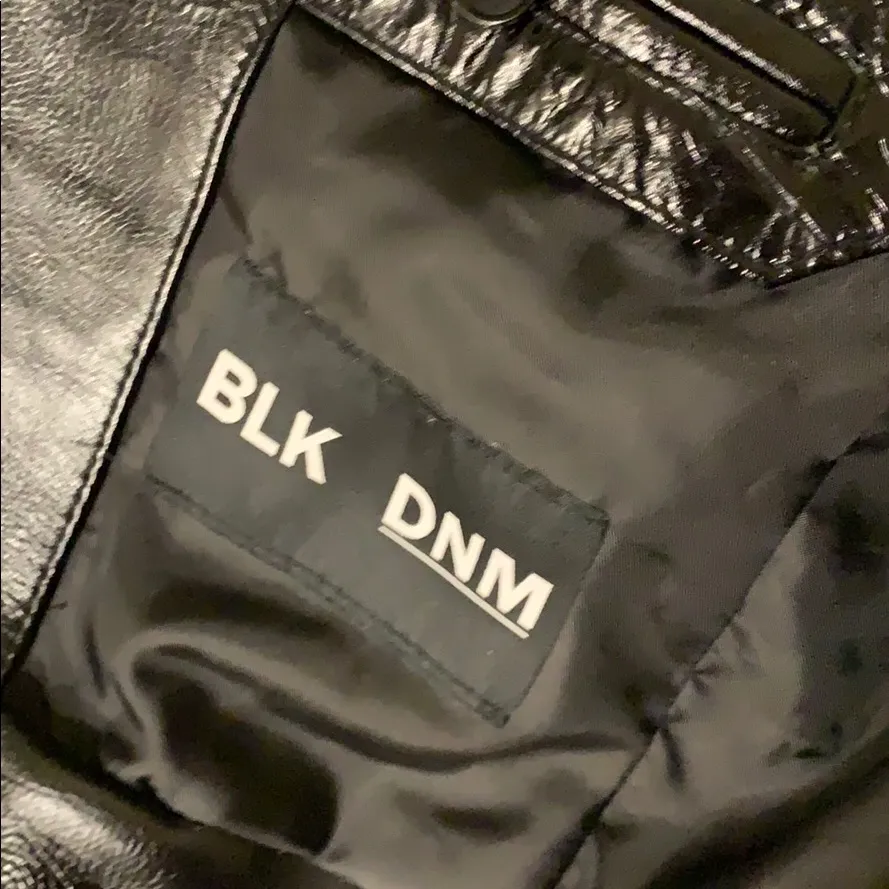 NWOT BLK Denim black vinyl genuine leather jacket - Image 7