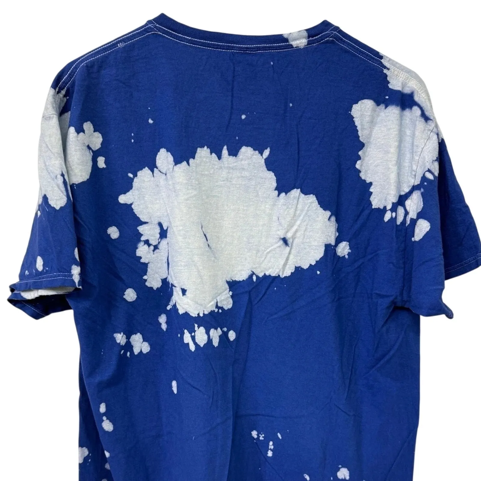 ACDC Vintage Style Highway to Hell Fire Graphic Tie Dye Unisex T Shirt S Blue - Image 6