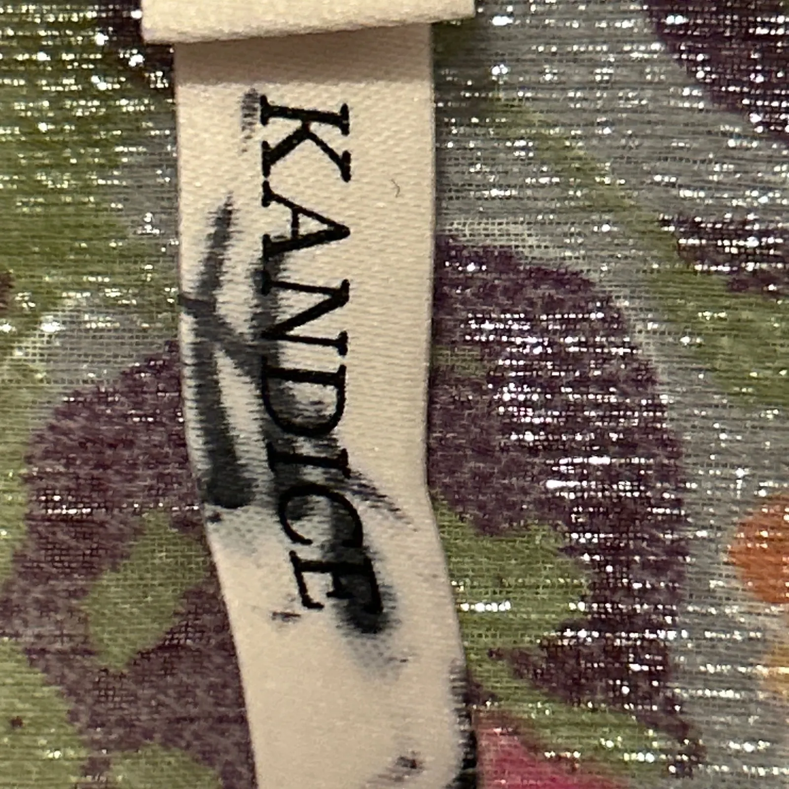 Cinq a Sept Metallic Floral Print Claudette Kandice Button Up Shirt Blouse Small Gray - Image 4