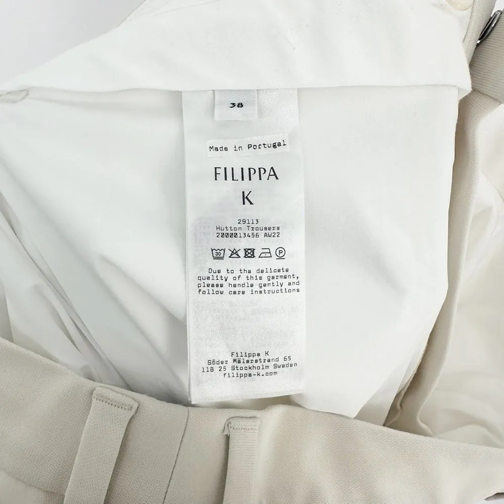 NEW Filippa K Hutton Straight Trouser Pants High Rise in Ivory Women's 38 US 8 - Image 8
