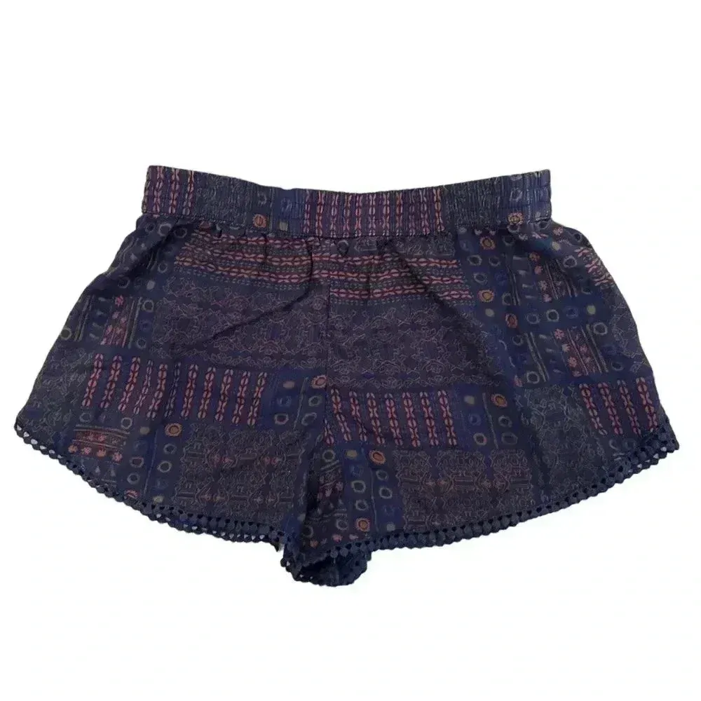 Sun & Shadow Shorts Navy Print Pom Pom - Image 2