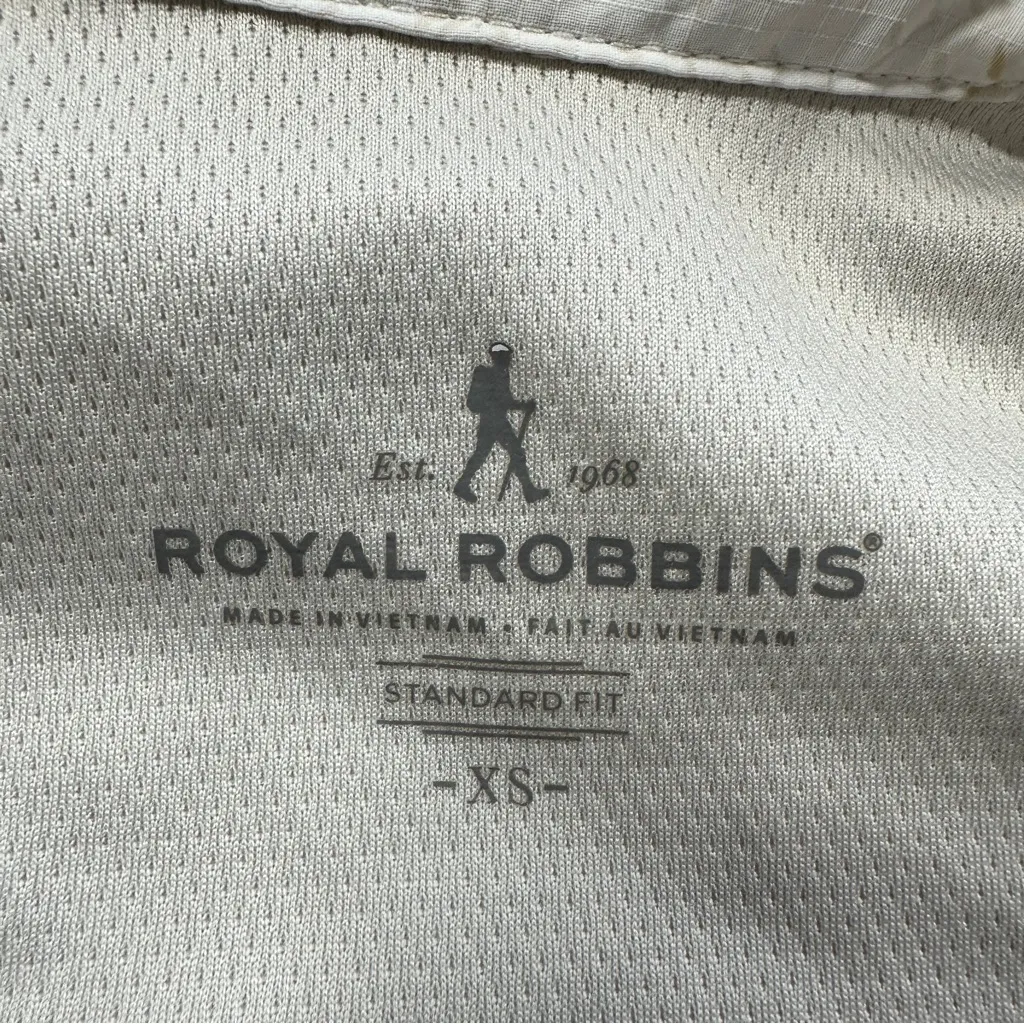 Royal Robbins Expedition III 3/4 Sleeve Shirt Outdoor UPF 40+ White Print XS - Image 11