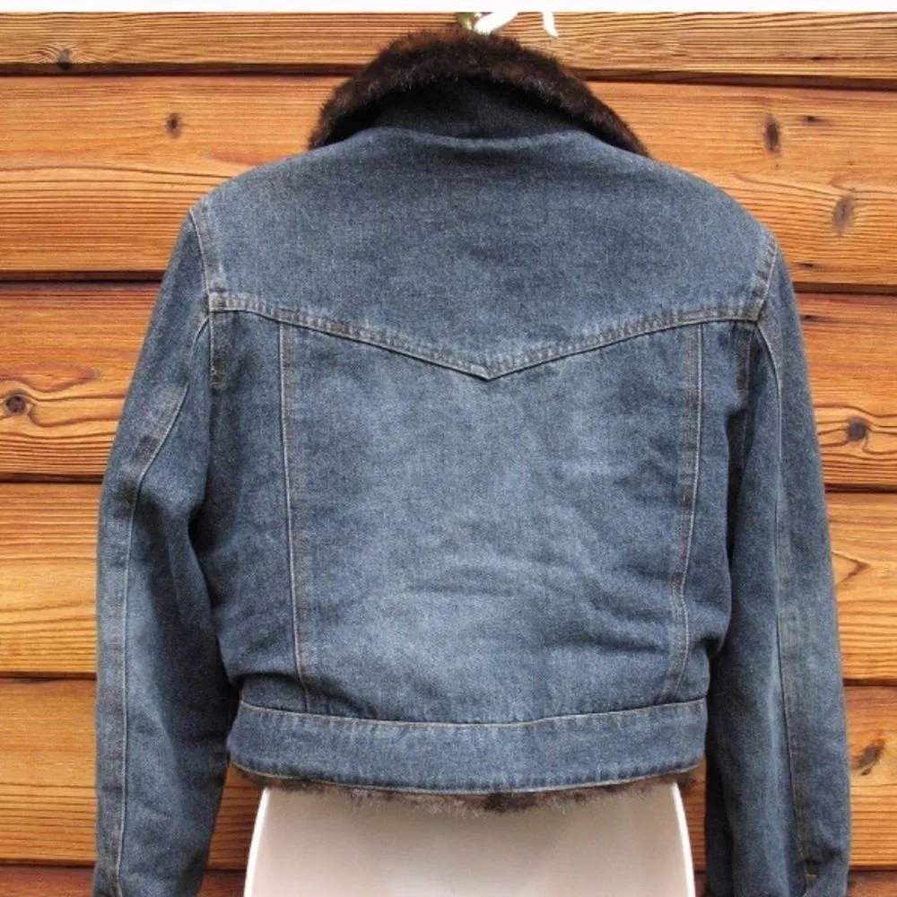 Blue Jean Denim Cropped Jacket - Image 6