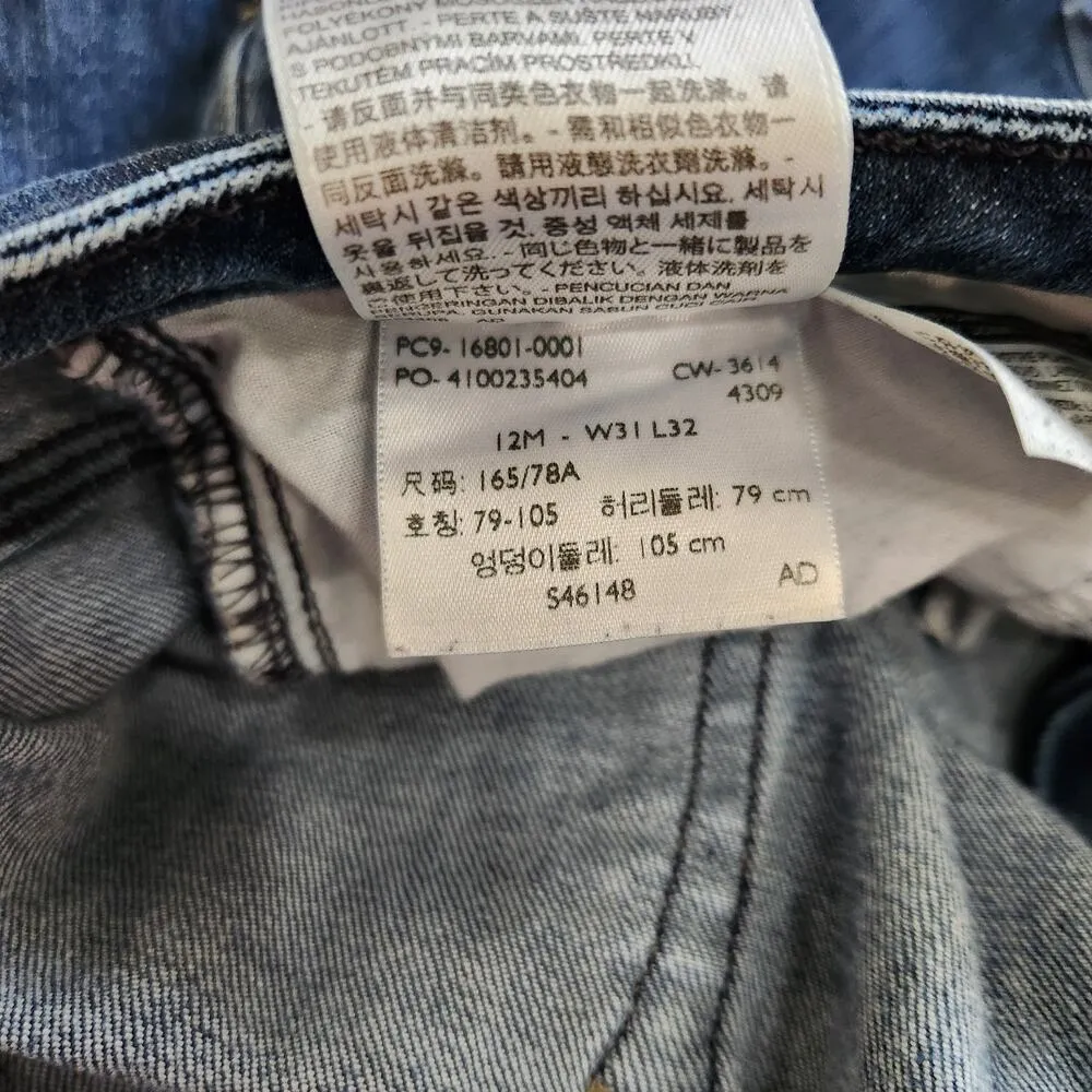 Levi Strauss Curvy #529 Skinny Leg Jeans Dark Blue Denim Mid Rise Size 12 - Image 11