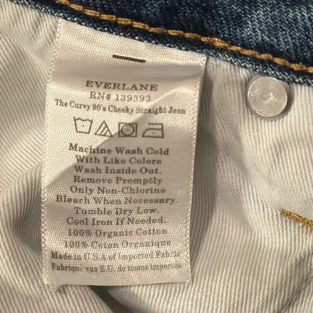 Everlane The Curvy 90’s Cheeky Straight Button Fly Jeans Size 29R - Image 9