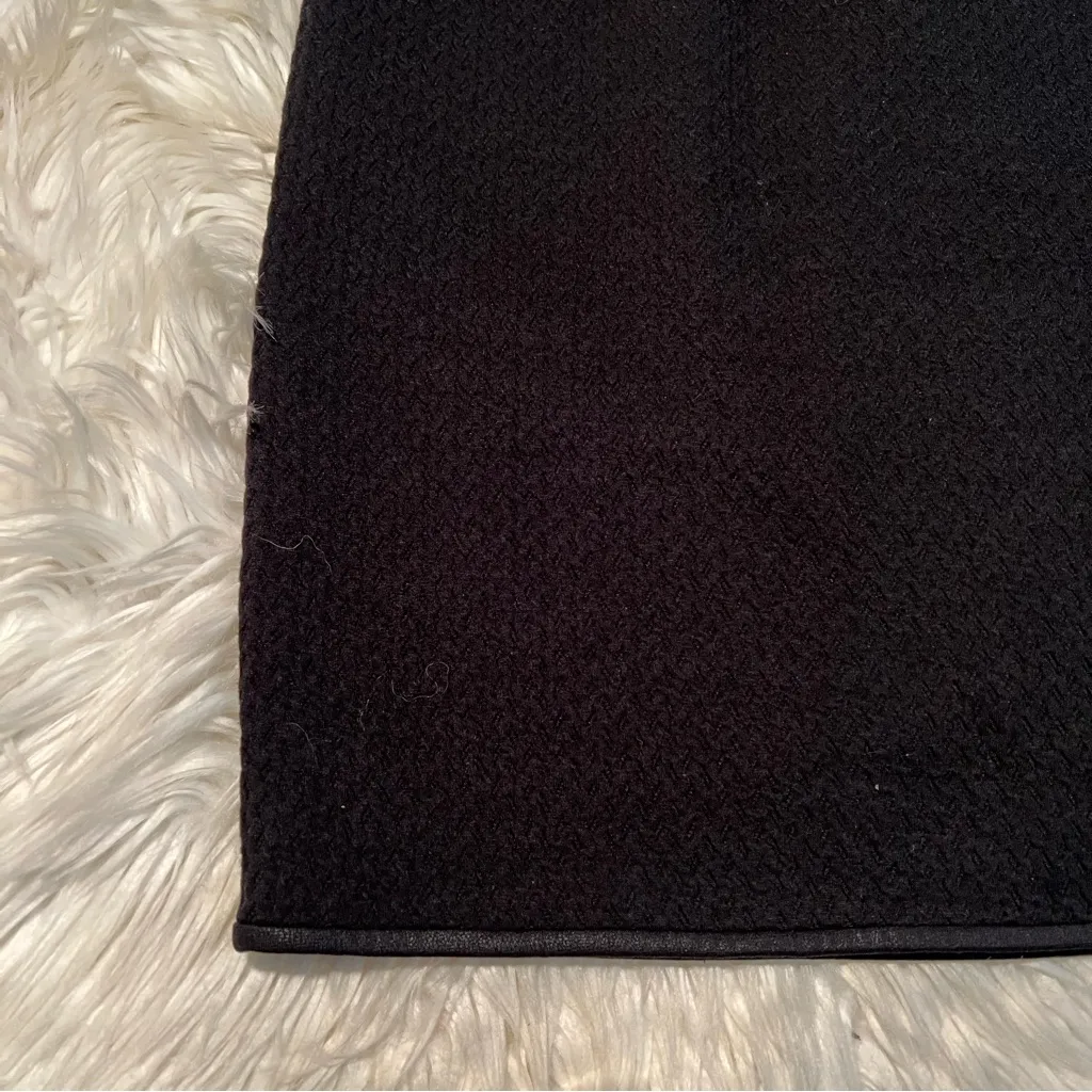 Max Studio Pull On Bodycon Skirt Black Textured Knit S - Image 4