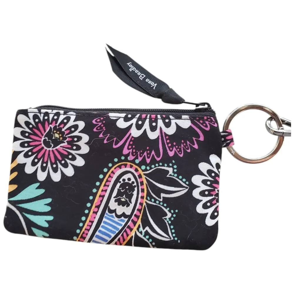 Vera Bradley- Floral Black and Pink ID Holder with Lanyard-nwot - Image 2