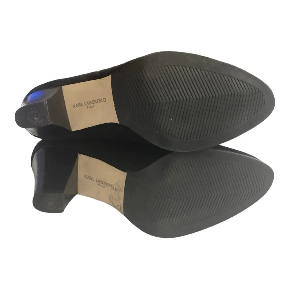 Karl Lagerfeld Paris Wmn Provence
Black Suede Western Cowgirl Ankle
Boots sz 10M - Image 6