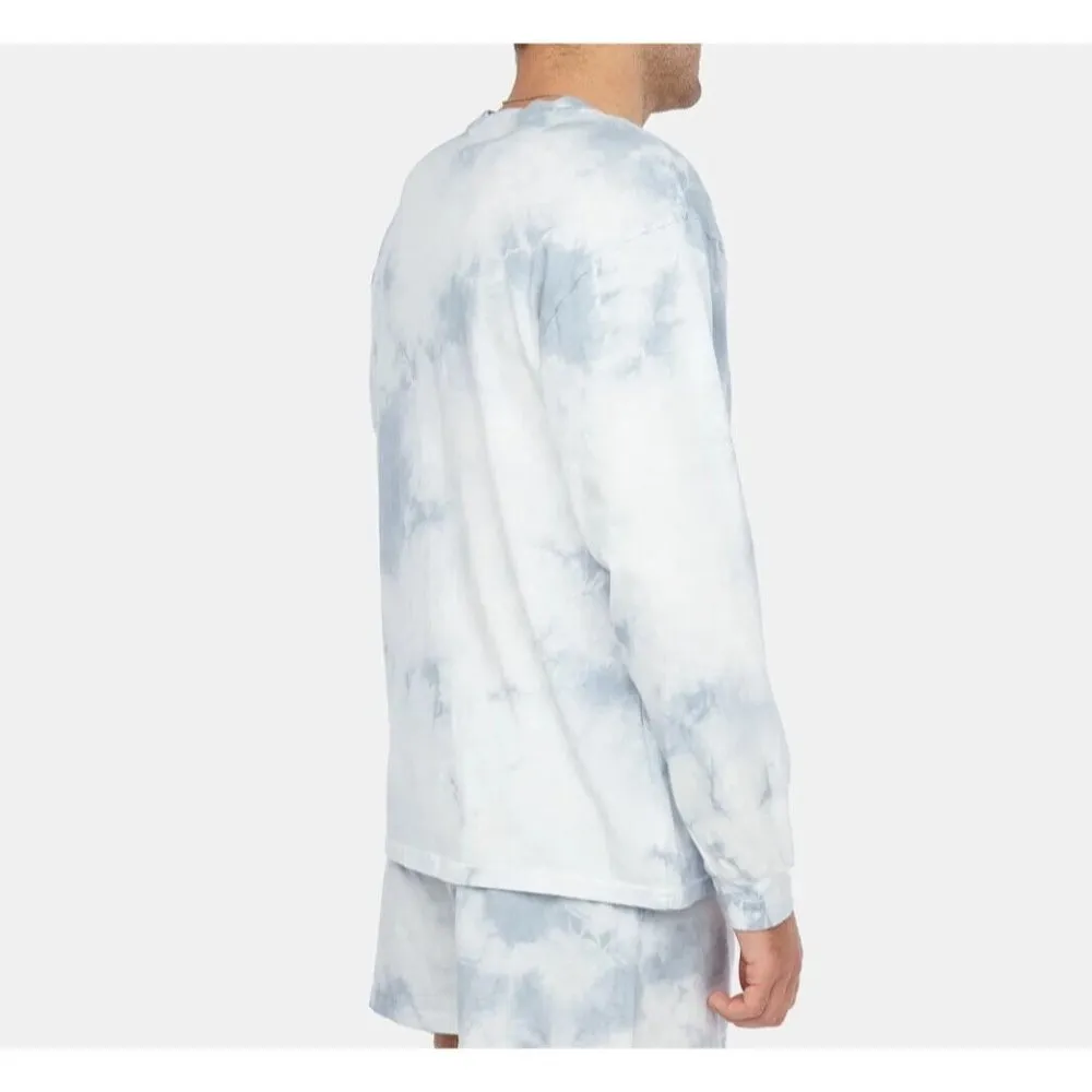 Lacausa Lolo Henley Medium Weight Organic Cotton Jersey Unisex Fit Blue S - Image 4