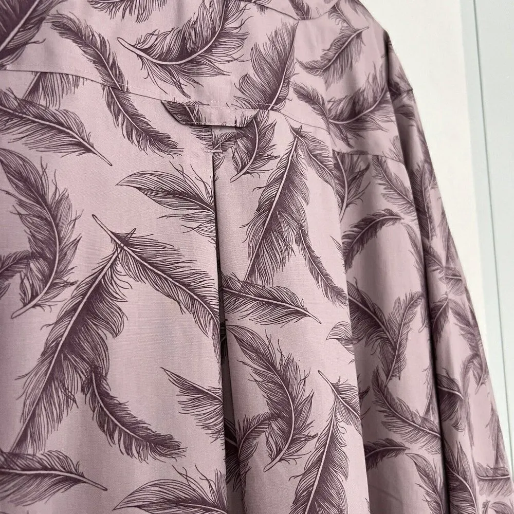 Duluth Trading Co Feathers Tunic Top Plus Size 2X Purple wrinkle fighter NWT - Image 10