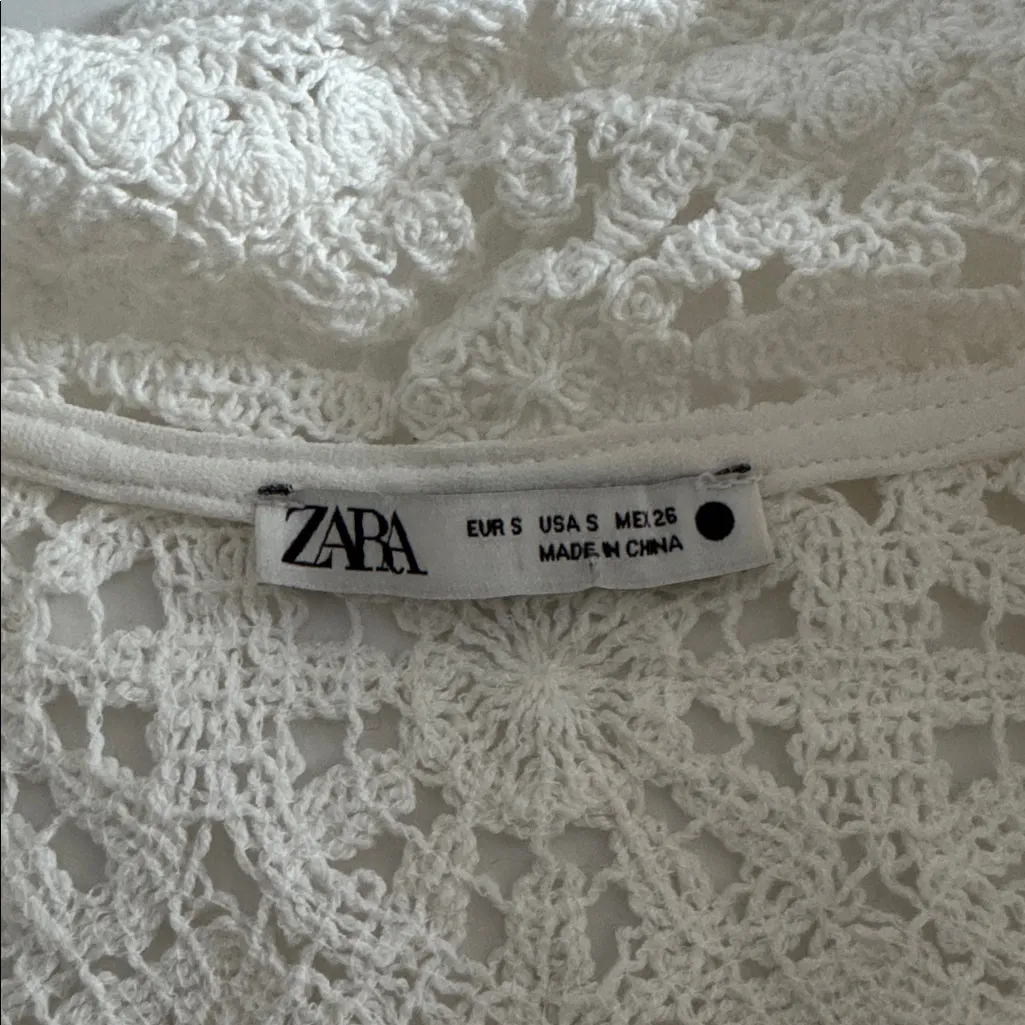 Zara crochet button-down blouse NWOT - Image 5
