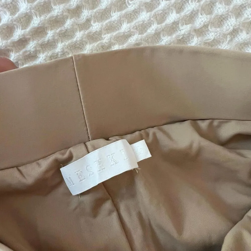 Meshki Cameryn Beige High Waist Biker Shorts Size XS - Image 3