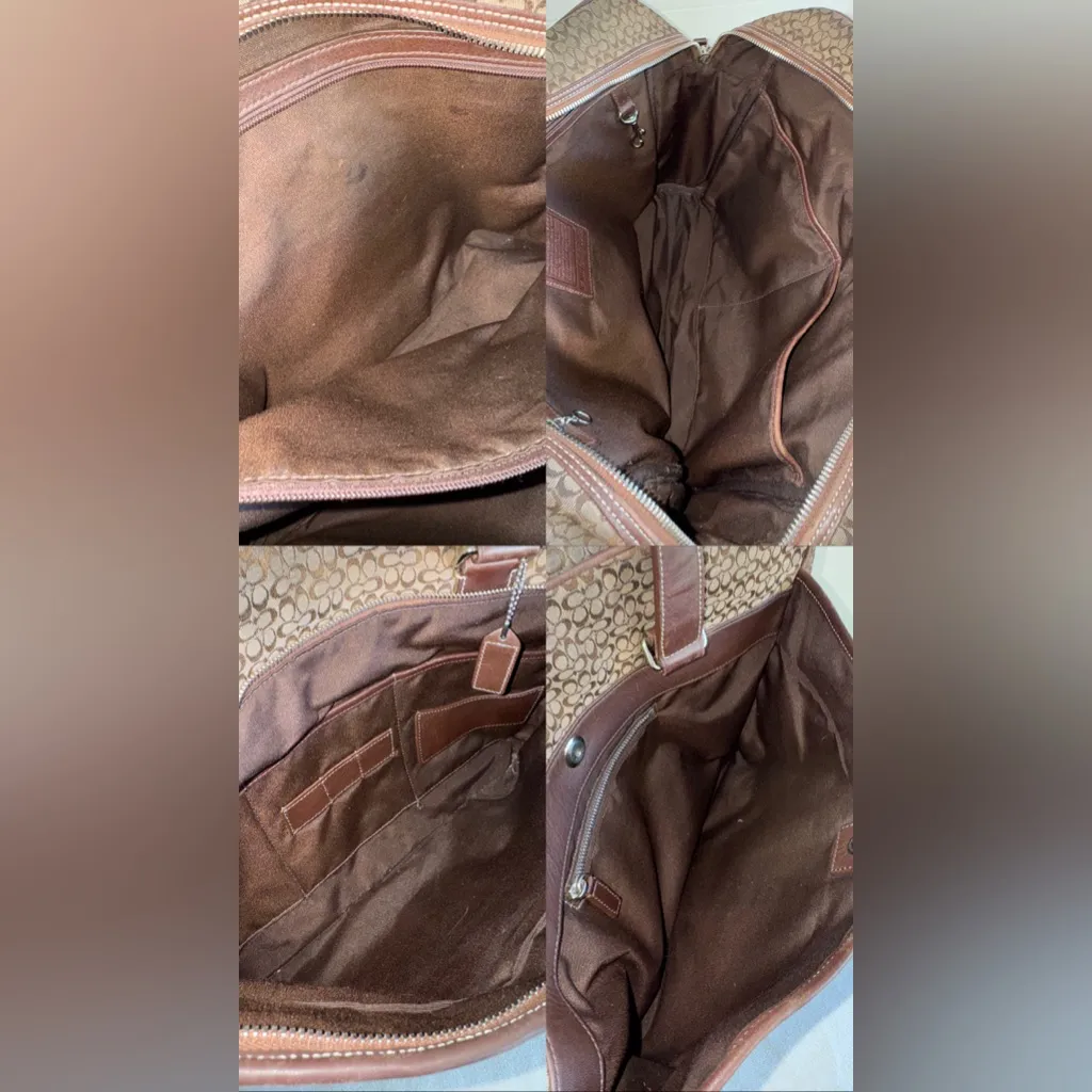 Coach Vintage #F70058 Hudson C Signature Commuter Briefcase Brown Tan Bag Unisex - Image 15