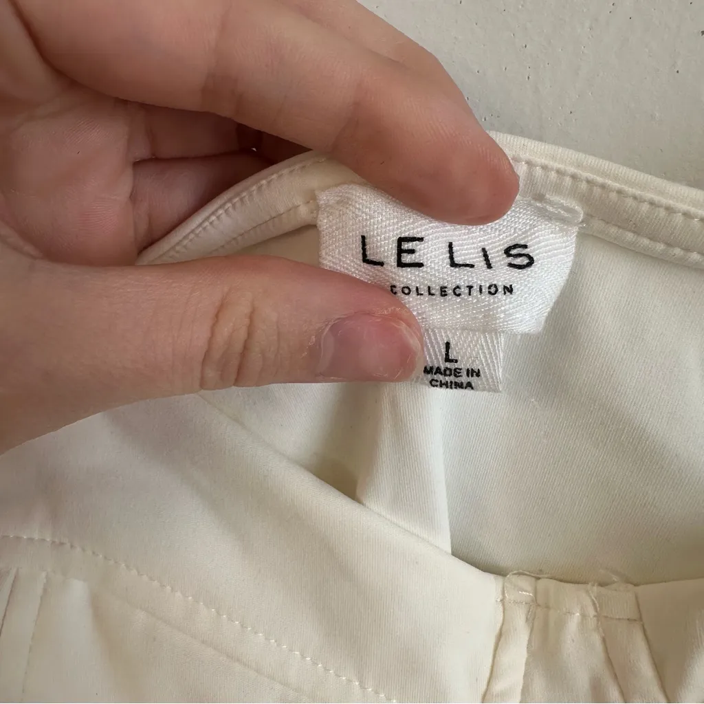 Le Lis Cream Puff Sleeve Bodysuit - Image 4
