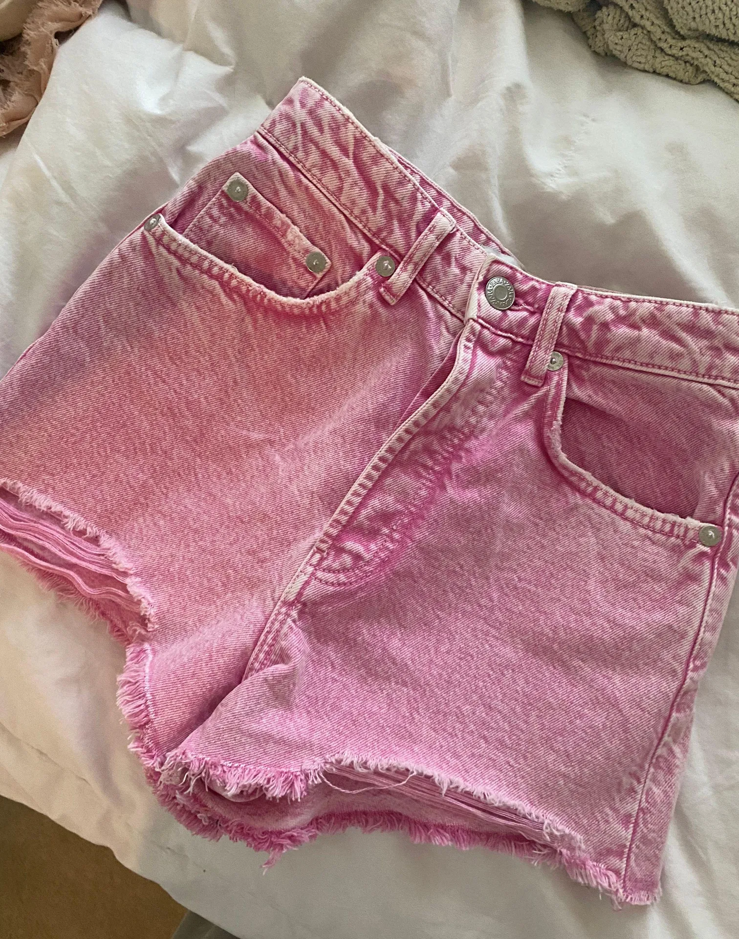 ZARA Pink Denim Shorts - Image 2
