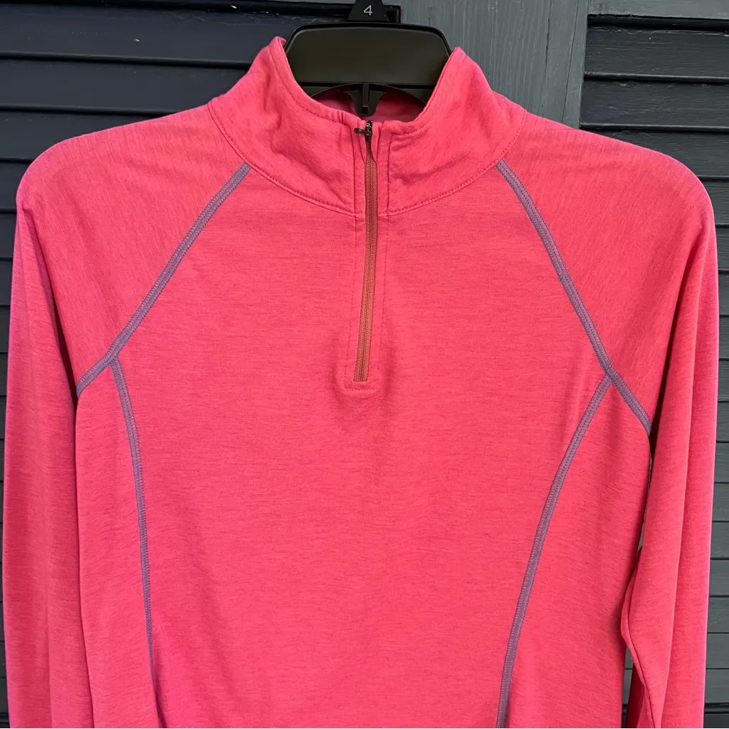 Orvis  Trout Bum pink quarter zip pullover S - Image 2
