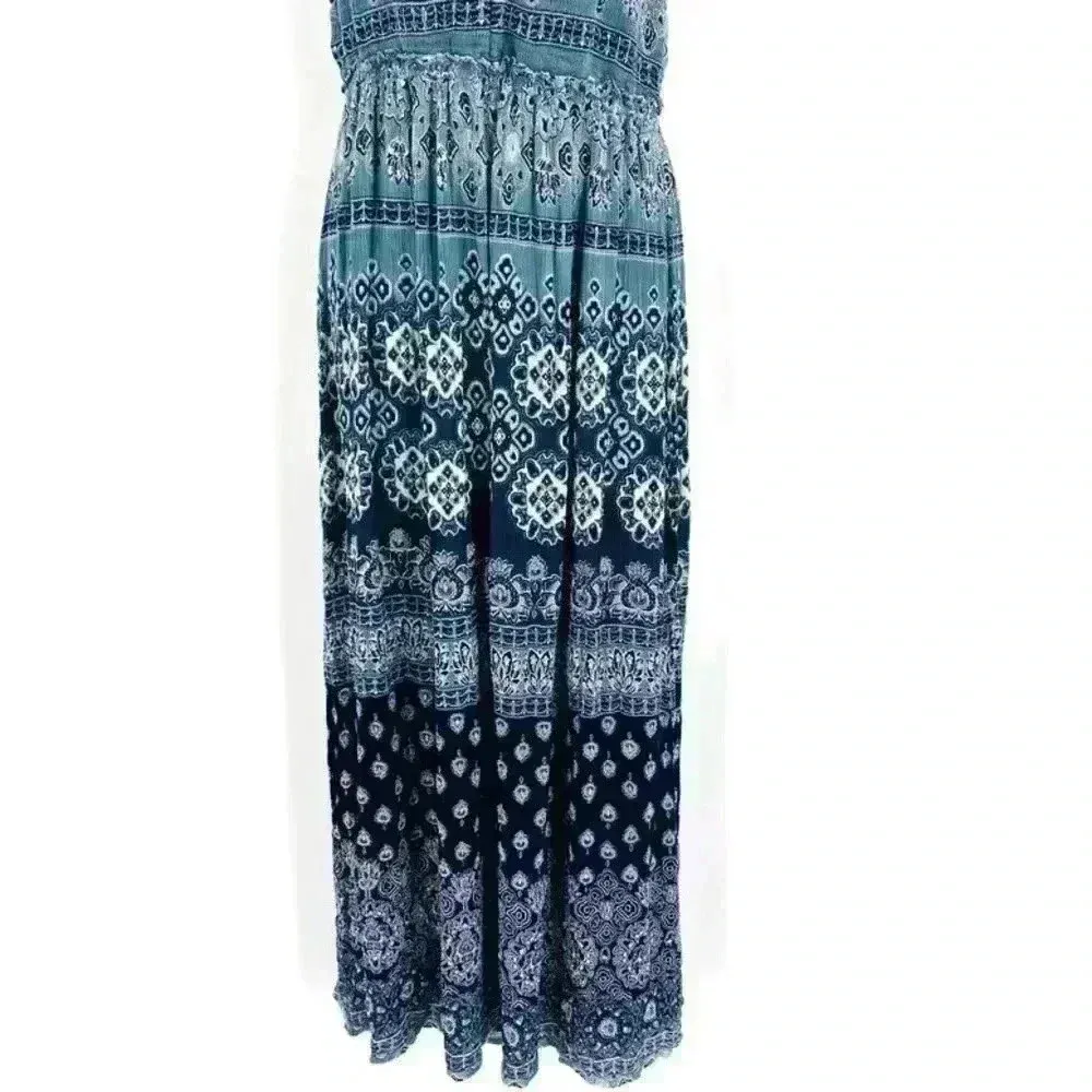 Patrons‎ of Peace Blue Paisley Maxi Dress Size M - Image 5