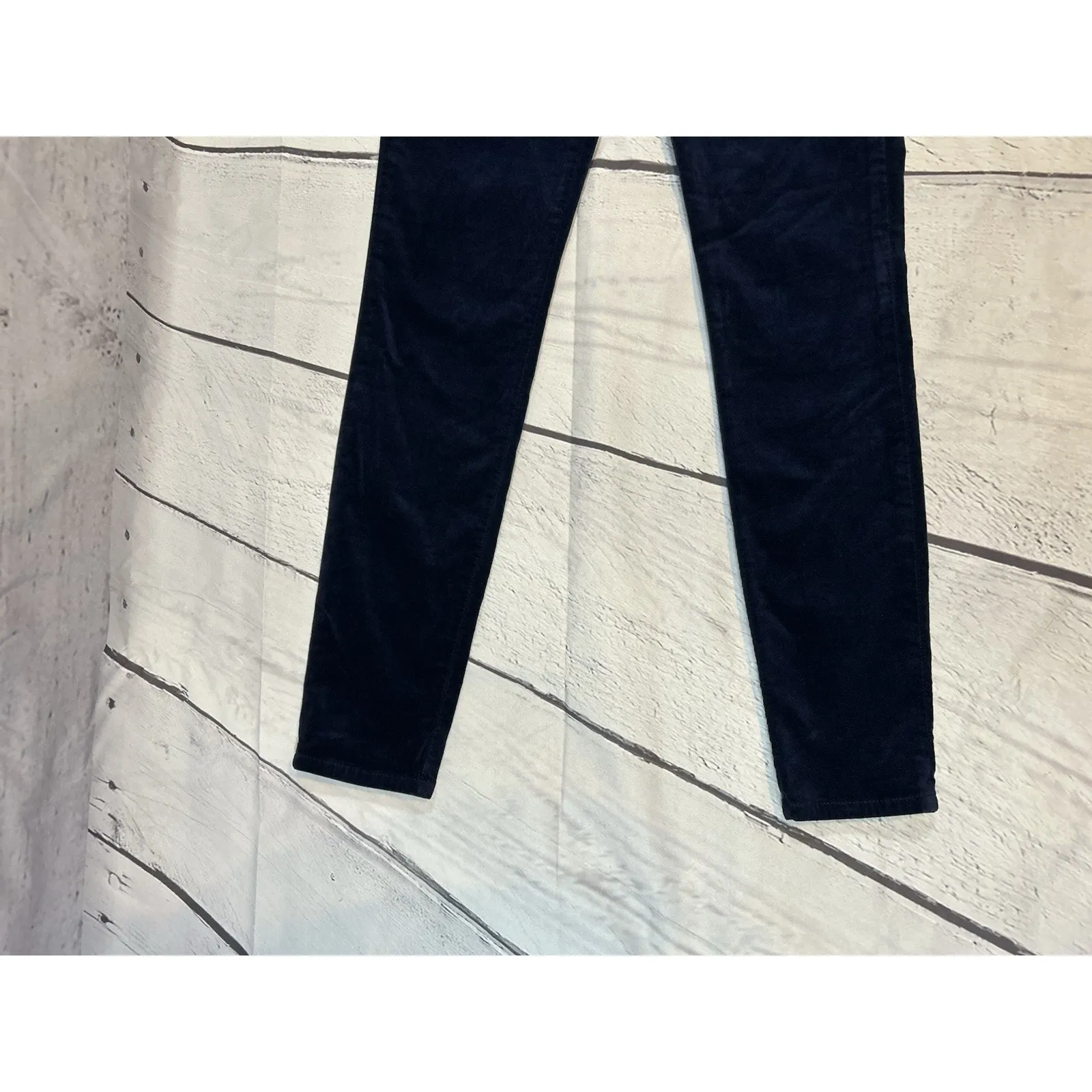 J Brand Velvet Skinny Jeans Size 27 Navy Blue Mid Rise Stretch - Image 4