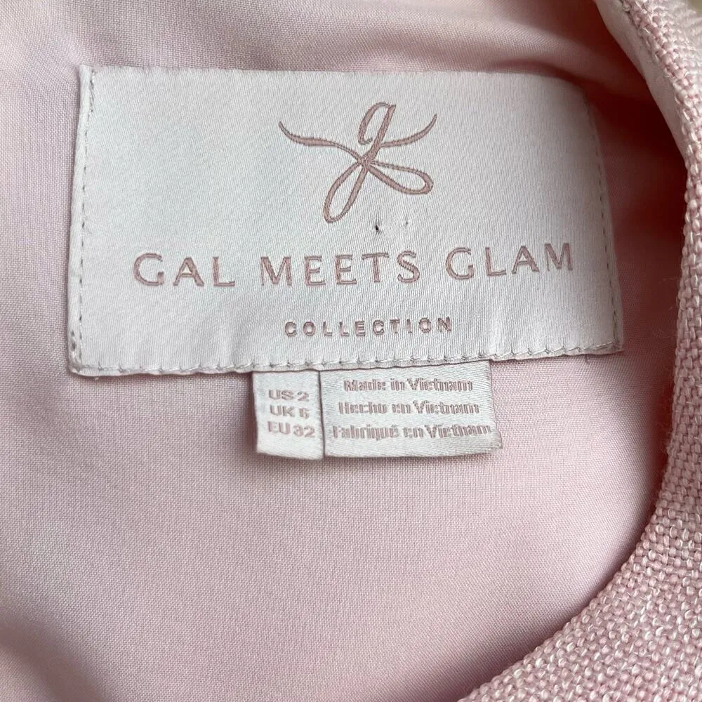 Gal‎ Meets Glam Laurie Flutter Sleeve Mini Dress in Pink, Size 2 - Image 3