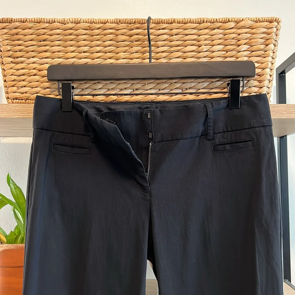 Express Editor Mid-Rise Black Capri Woven Twill Career Dress Pant Trouser, 4 - Image 6