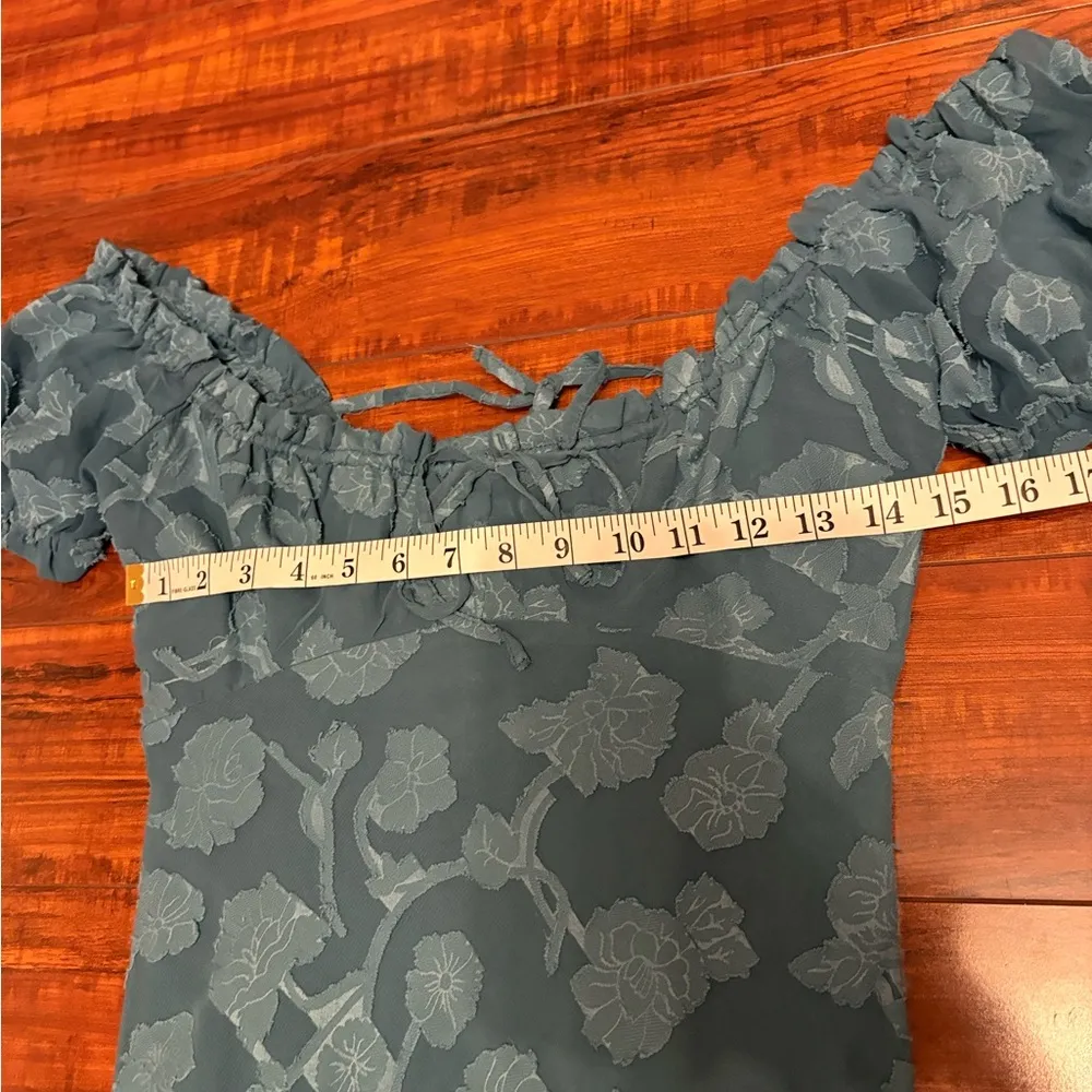 Urban outfitters Y2K coquette fairy boho Becca blue summer floral midi dress xs - Image 13