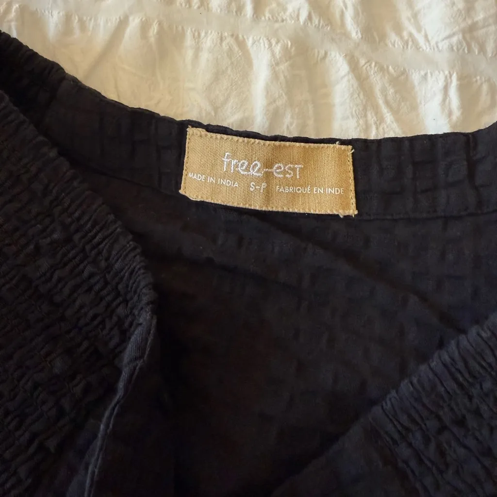 Free people black mini skirt worn - Image 2