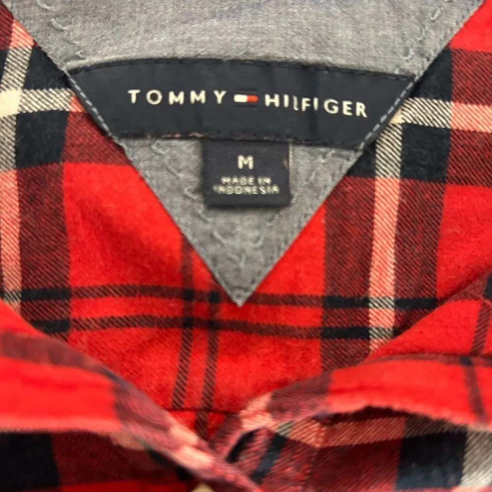 Women's Red Plaid Button-Up Shirt - Image 6