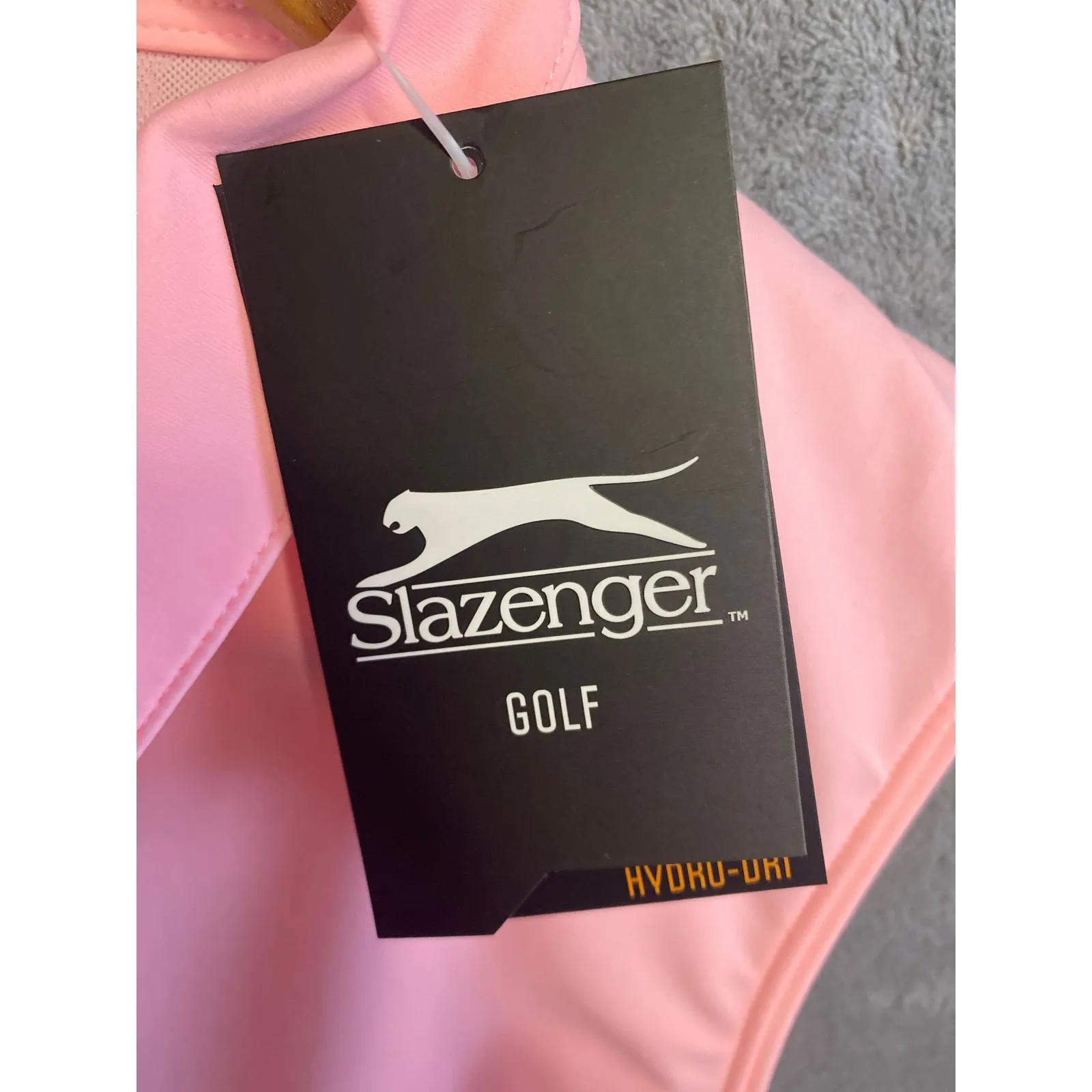 Slazenger Womens Golf Polo Shirt Sleeveless Light Pink Size L Hydro-Dri‎ - Image 3