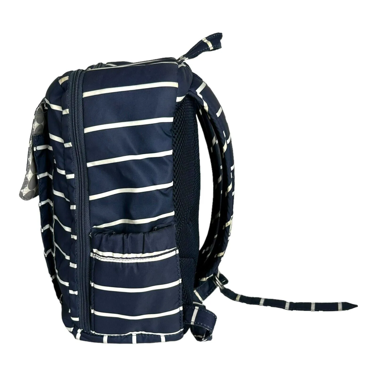 JuJuBe Diaper Backpack Coastal Collection MiniBe Annapolis Navy Blue Striped - Image 3