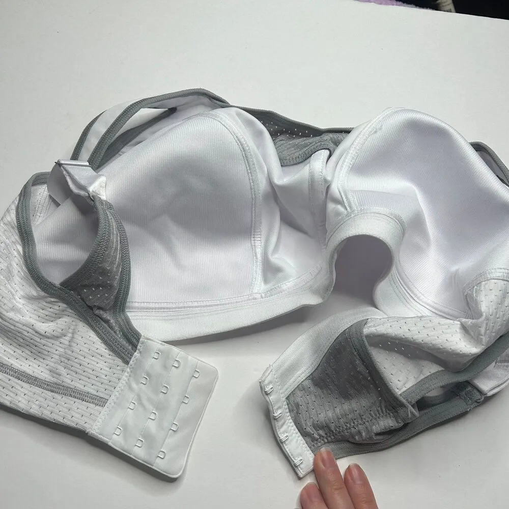 NWOT Glamorise Sports Bra 42DD White Unlined wireless wire free Size undefined - Image 3