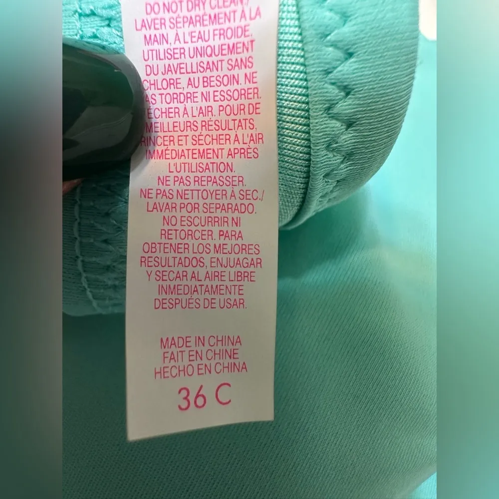 NWOT  VICTORIA'S SECRET Capri Teal Ruffle Halter Bikini Swim Top - Image 6