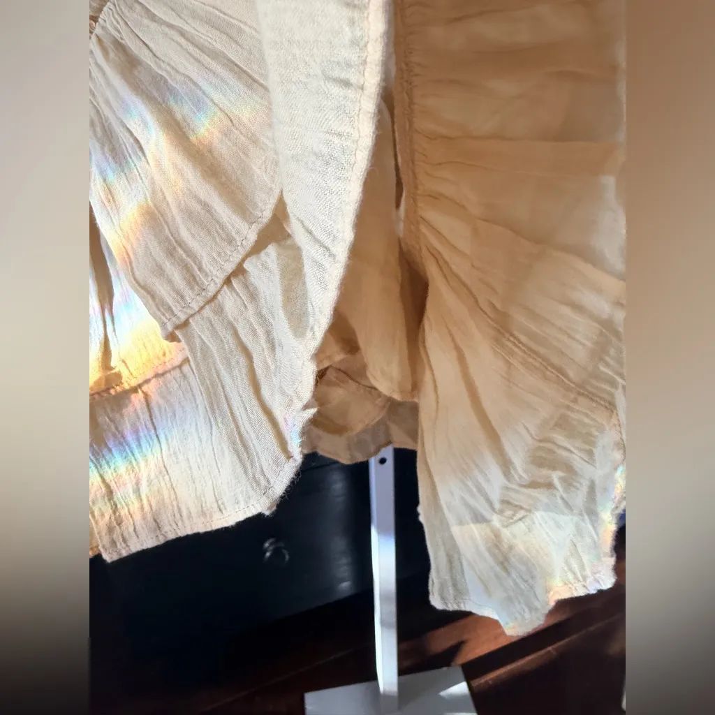 Chelsea & Violet Cassia Guaze Square Neck Ruffle Hem Romper - Image 5