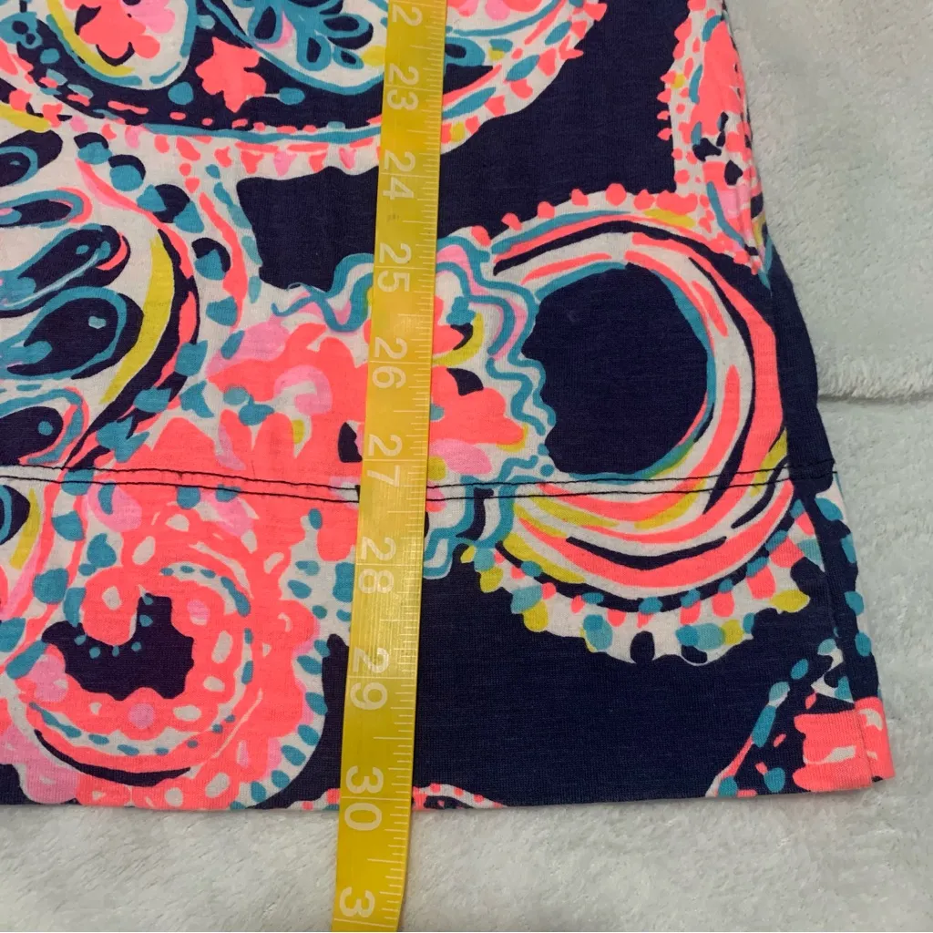 Lilly Pulitzer size XS tunic Coral pink Navy Mini Dress - Image 7