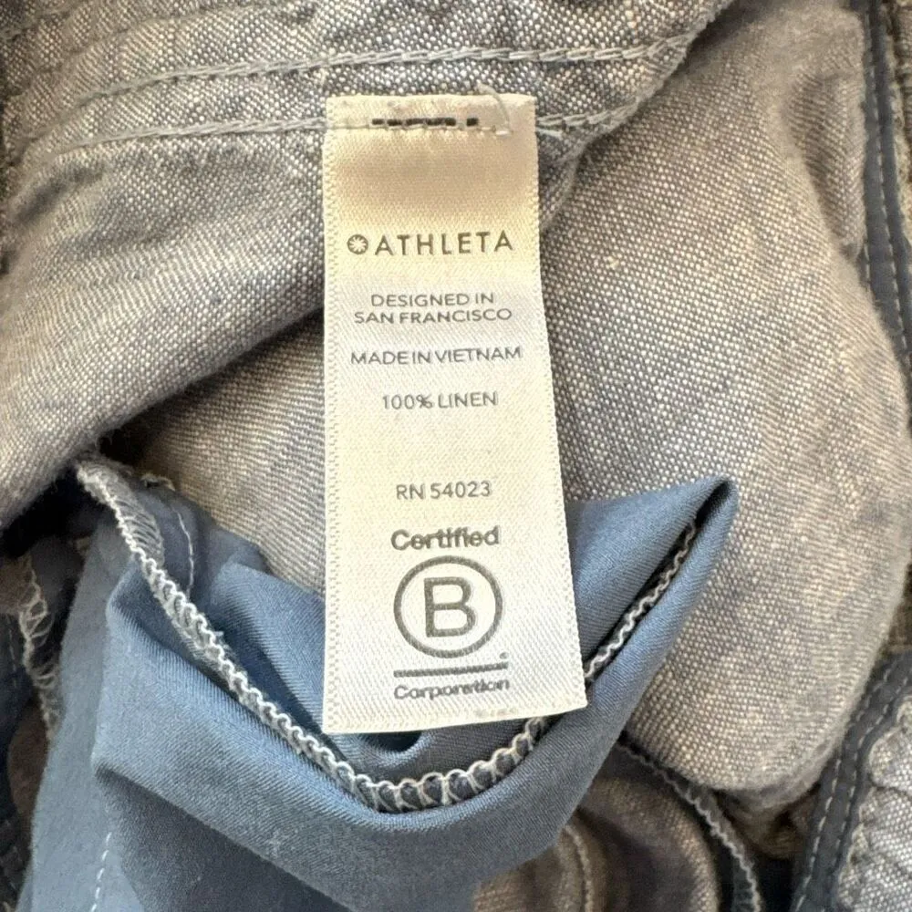 Athleta Cabo Linen pants Blue size 6 - Image 3