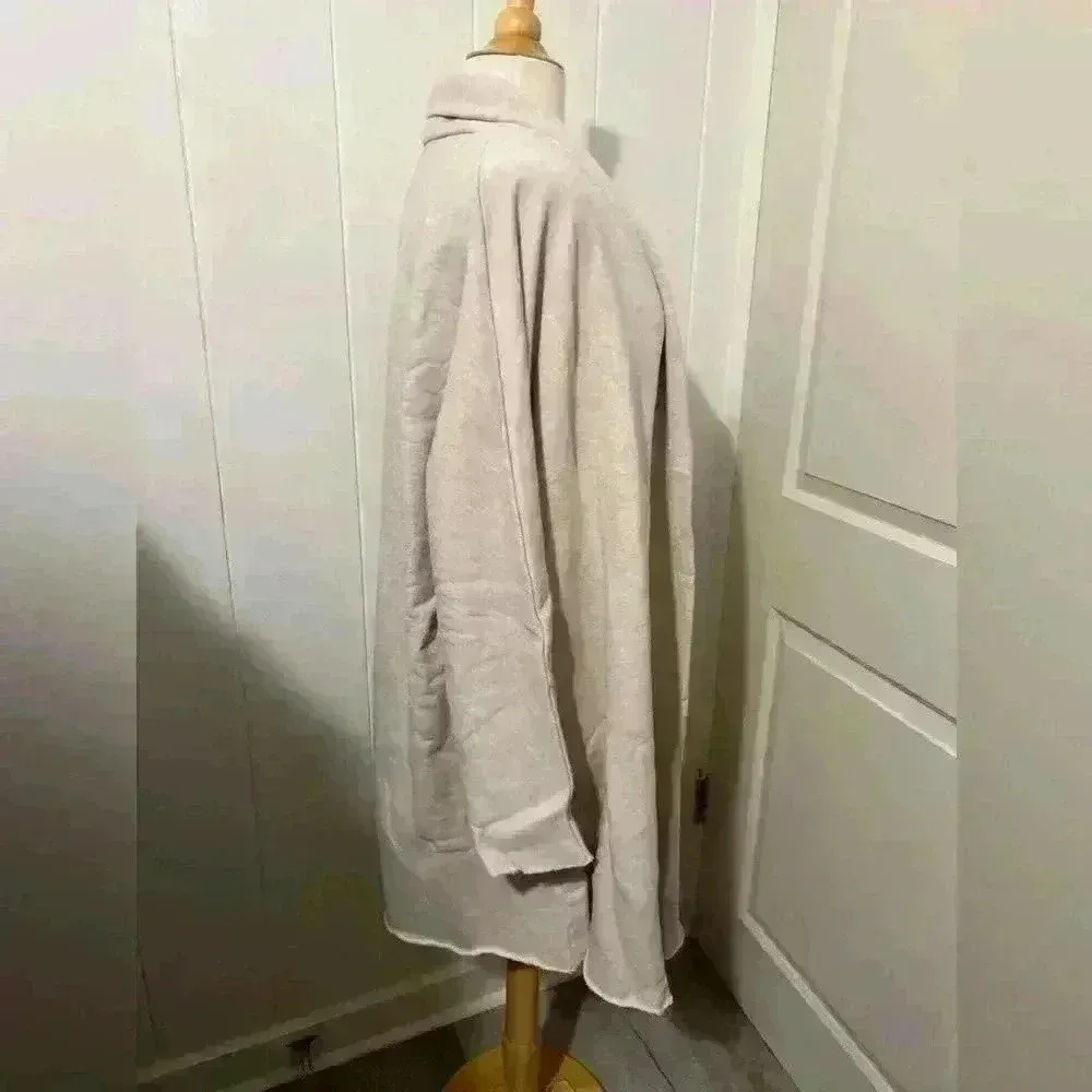 Frank & Eileen $288 Tee Lab Drape Coat Cardigan Jacket Beige Comfy Coastal Fall Size L - Image 8