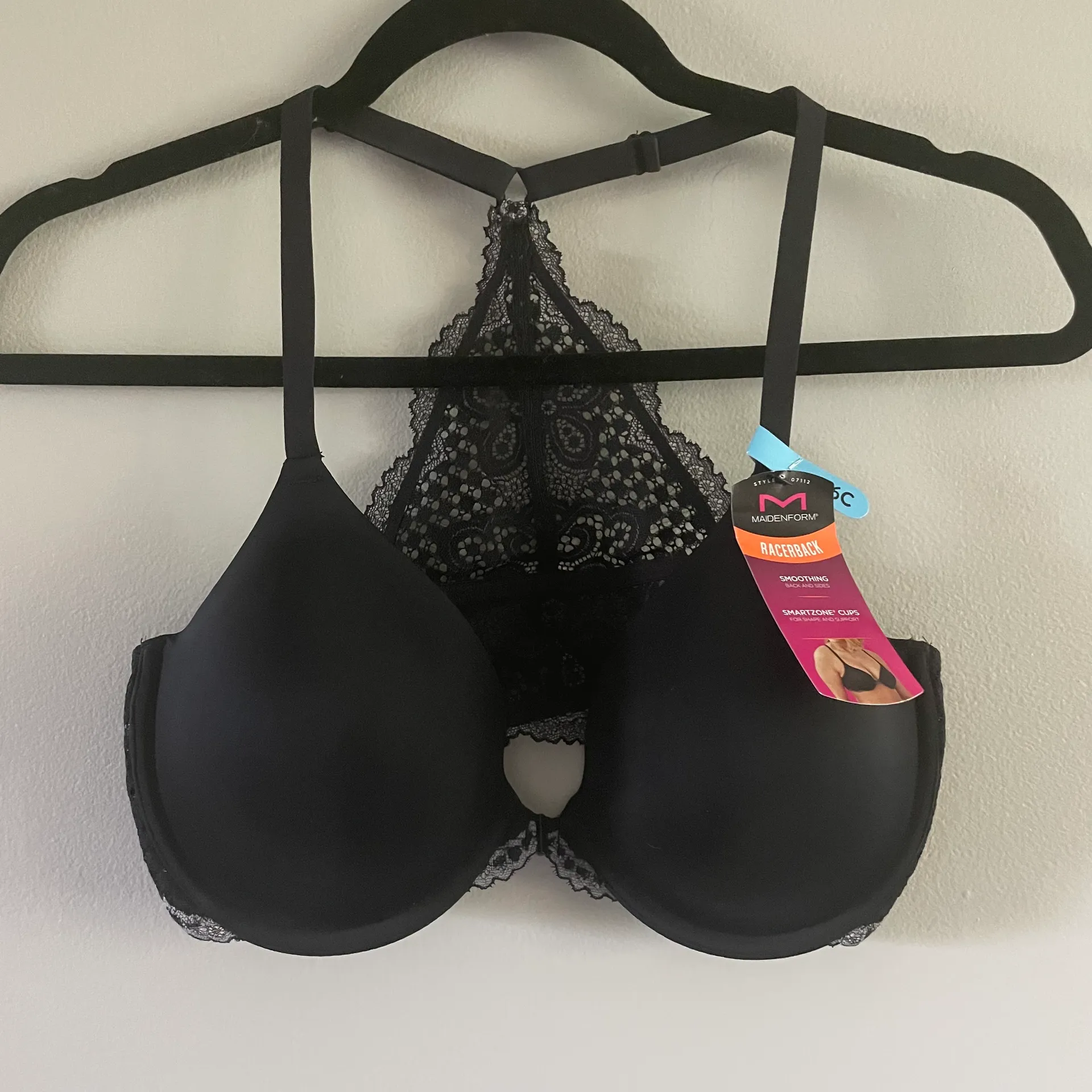 Racerback Bra Full Coverage Lightly Padded Underwire T-Shirt - Image 6