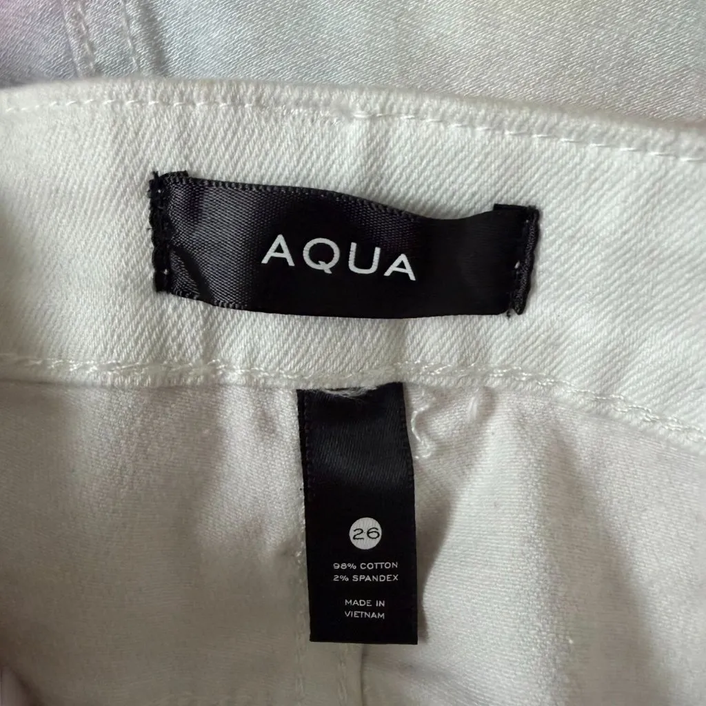 AQUA Multicolor Pastel Button Fly Denim Shorts Size 26 - Image 3