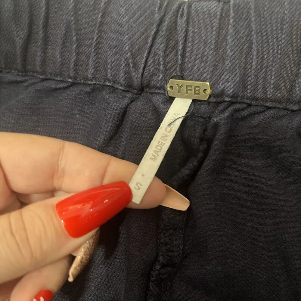 YBF Young Broke Fabulous Sz Small Dark Blue Navy Cargo Pants - Image 8