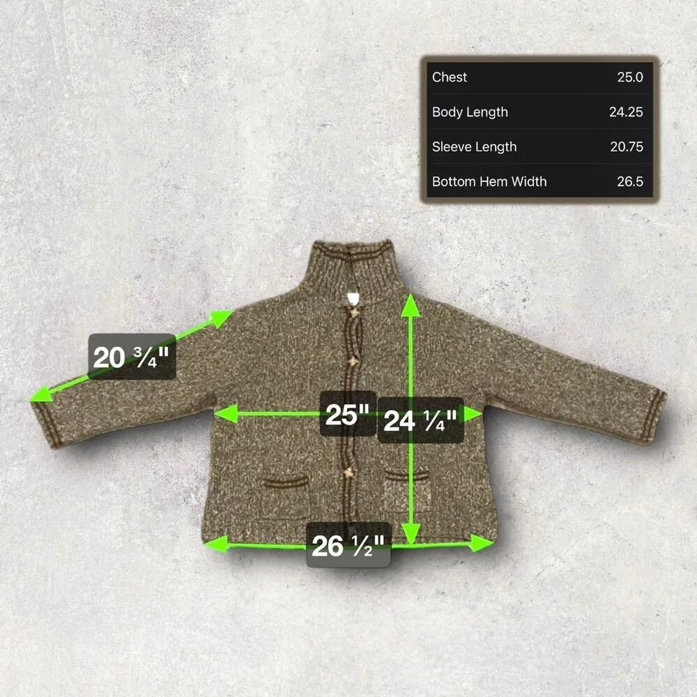 ★ Columbia Vintage Earthy Brown Knit Button-Up Cardigan w/ Front Pockets ★ - Image 6