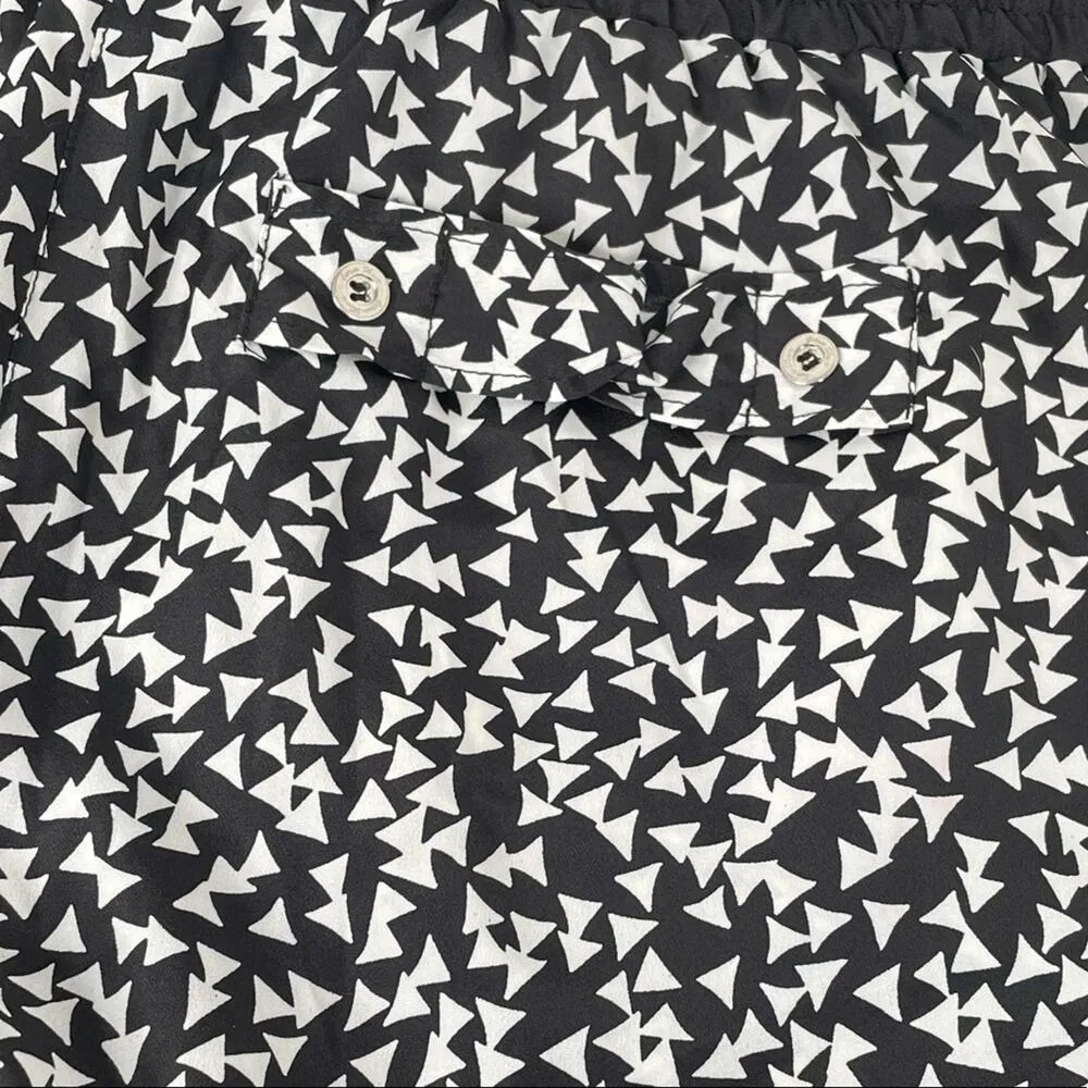 Sequin Hearts Triangle Shapes Shorts Black White Size 11 - Image 3