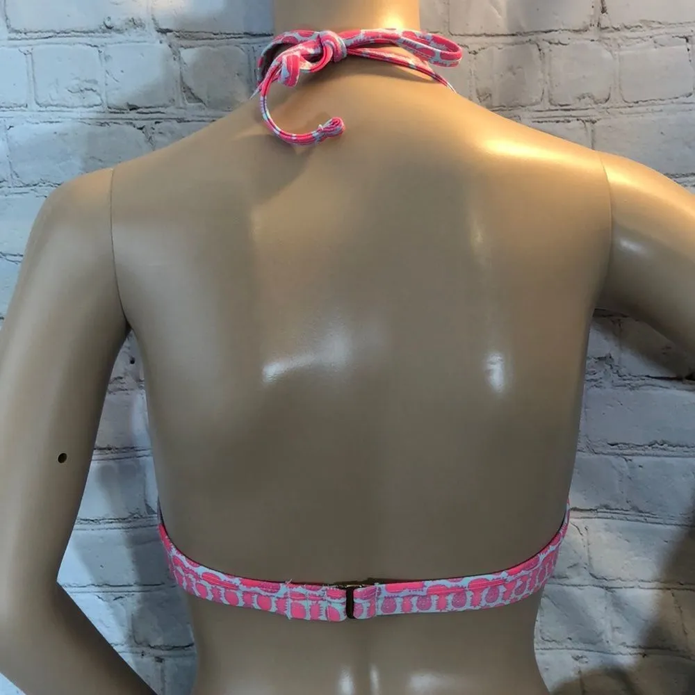 Xhilaration Green & Pink Halter Tie Bikini Top S - Image 9