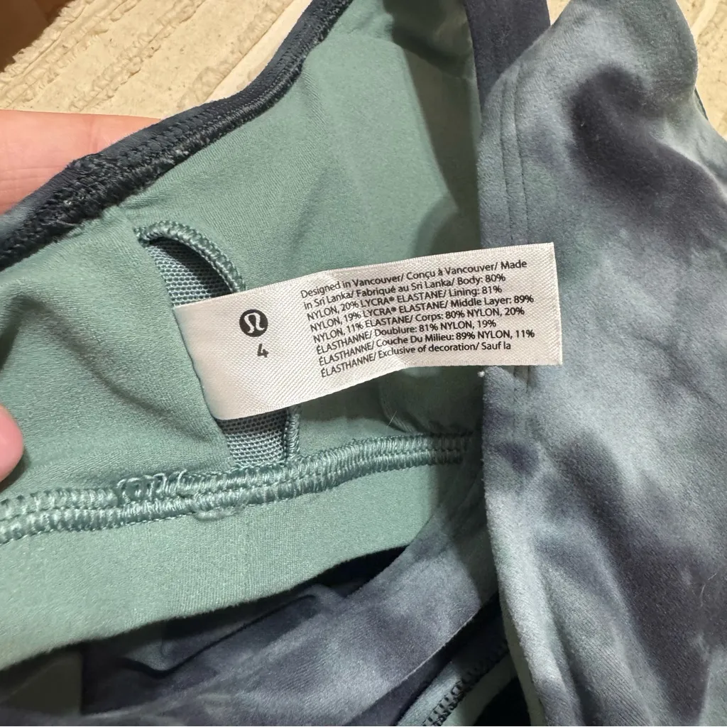 Lululemon Align Cropped Tank Top Diamond Dye Silver Blue - Image 5