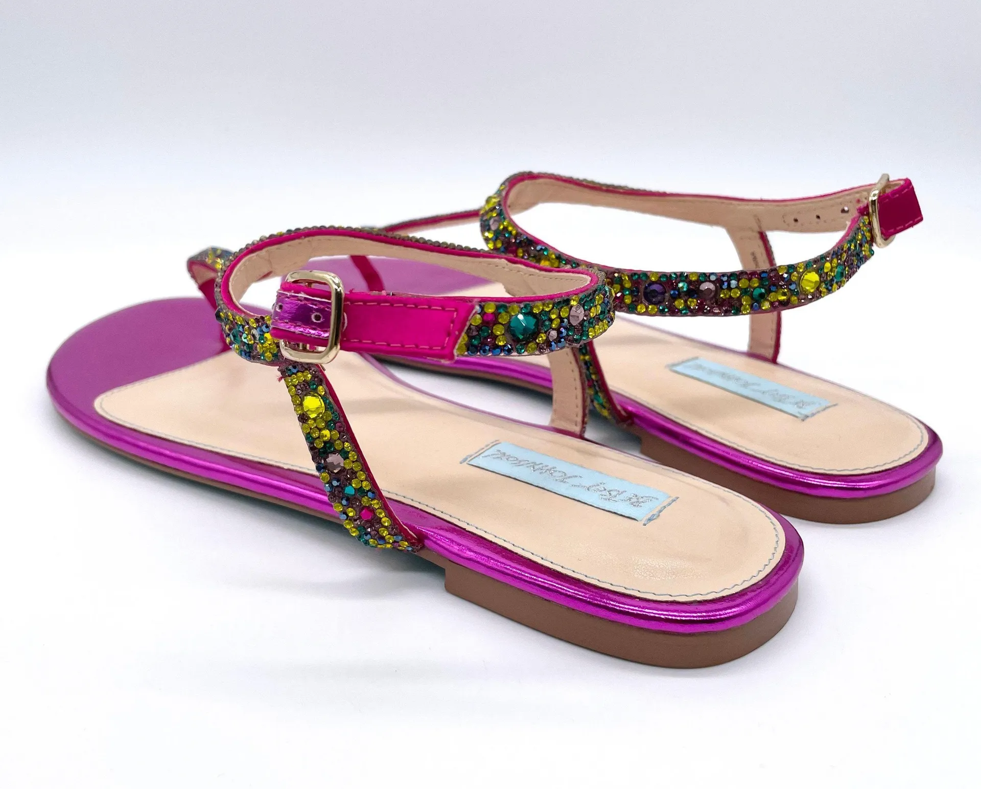 Blue SB-Lux Women’s Embellished Flat Sandals - Image 4