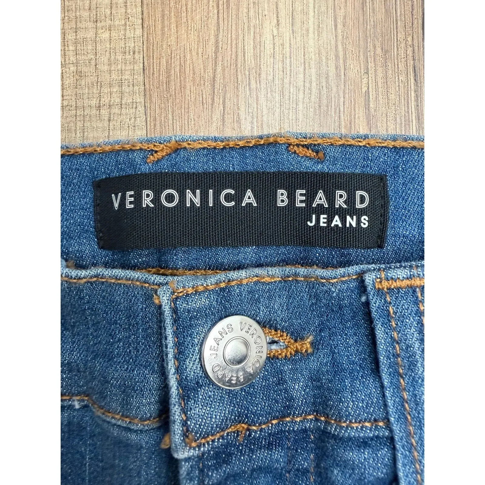 Veronica Beard Carly Kick Flare High Rise Jeans Sunrise Wash - Image 6