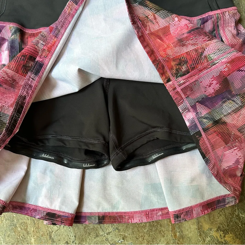 Lululemon Pace Rival Skirt Sun Dazed Multi Pink / Super Dark Size 4 Tall - Image 2